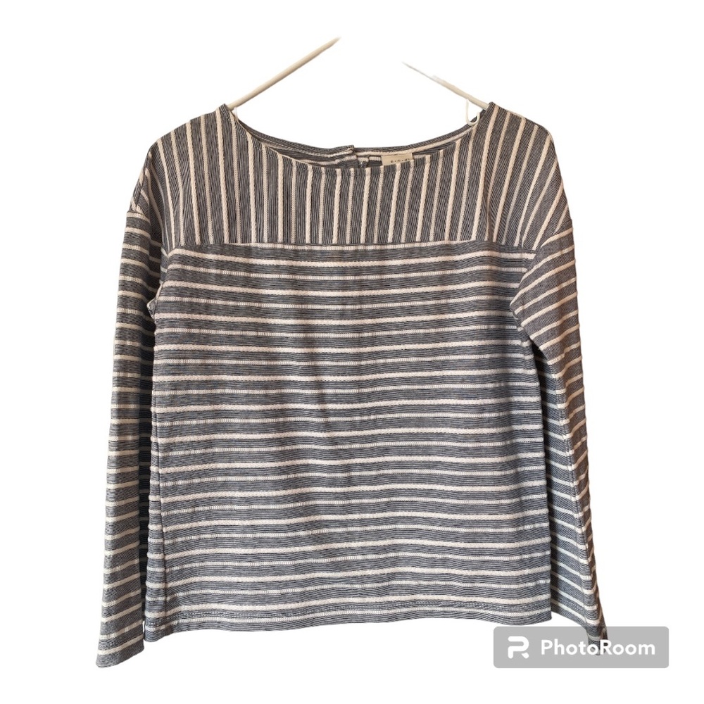 Anthropologie A New Day women’s nautical stripped cotton blend with buttons